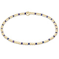Hope Sincerity Pattern 2mm Bead Bracelet - Blue Metallic