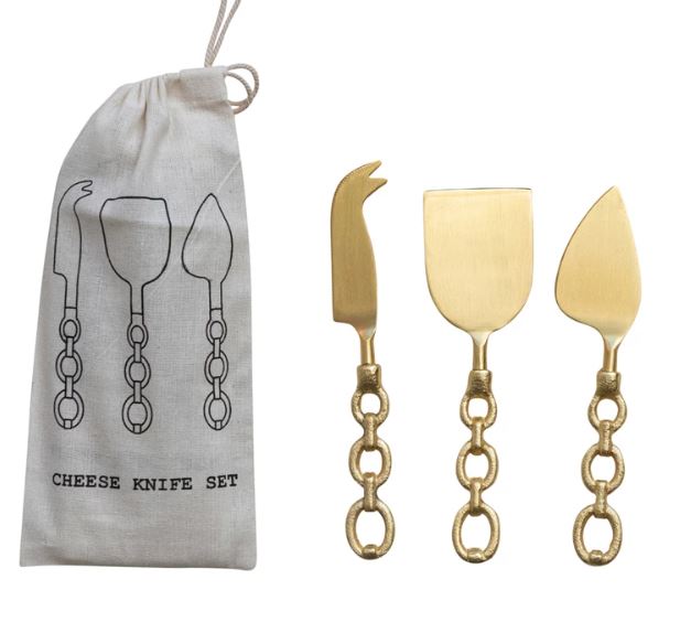 Cheese Servers with Chain Shaped Handles