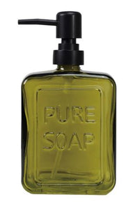 Pressed Glass Soap Dispenser