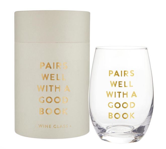 Pairs Well With a Good Book Wine Glass