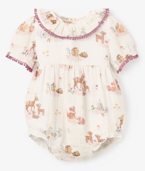 Forest Family Organic Muslin Bubble Romper