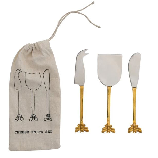 Gold Bee Cheese Knives