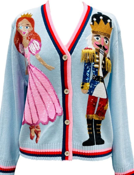 Light Blue Nutcracker & Clara Cardigan