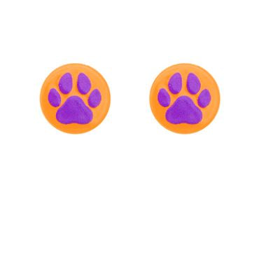 Clemson Paw Print Stud