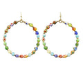 Multi Color Glass Bead Hoops
