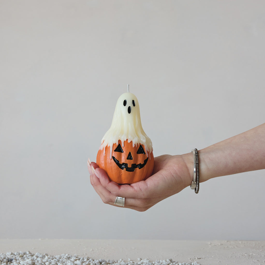 Ghost Jack-O-Lantern Candle