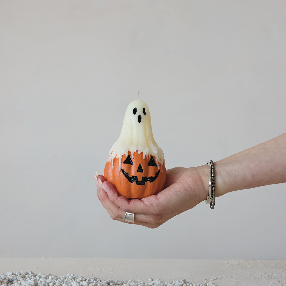 Ghost Jack-O-Lantern Candle