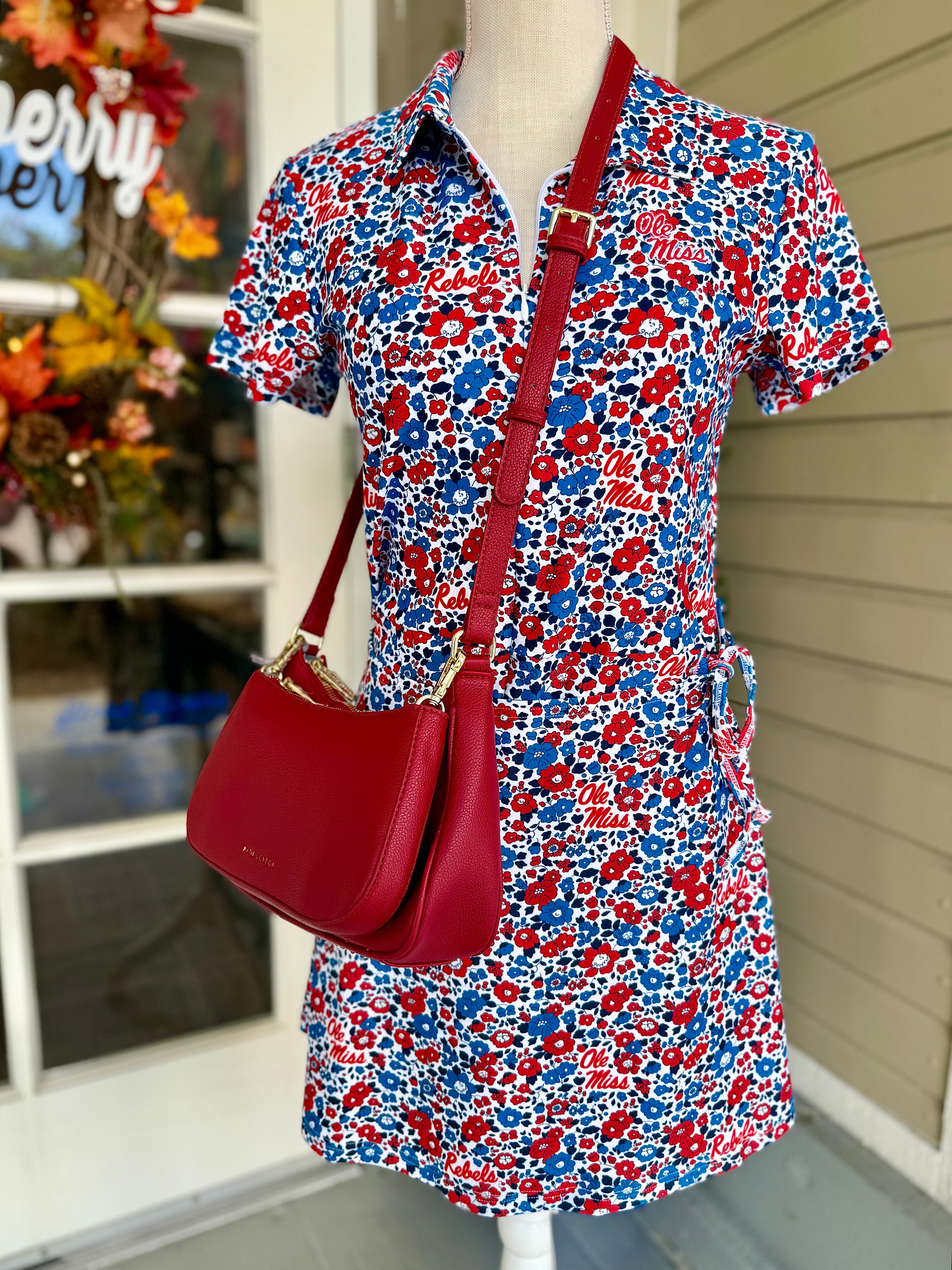 The Ivy Dress - Ole Miss Poppies