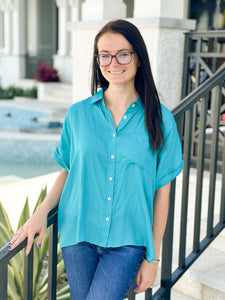 Penny Teal Top