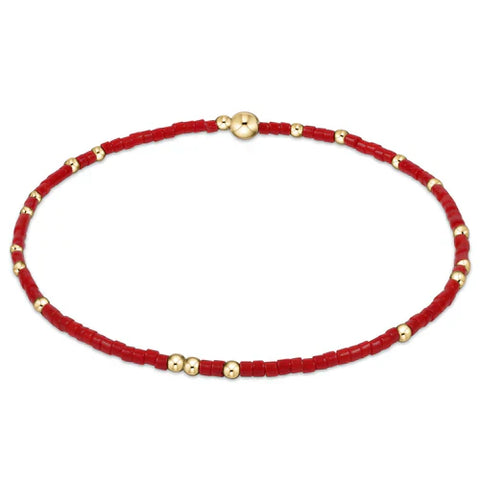Hope Unwritten Bright Red Bead Bracelet