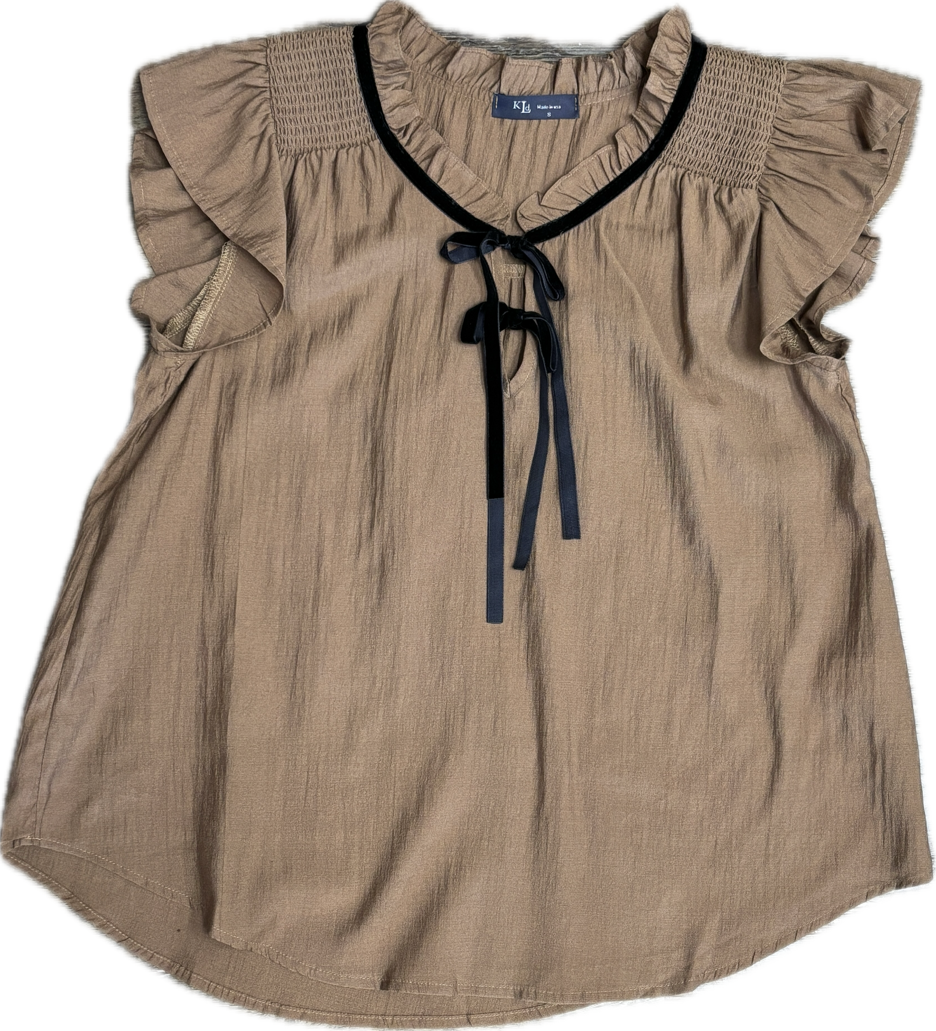 Bambi Brown Tie Top
