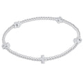 Signature Cross Small 2mm Sterling Bracelet