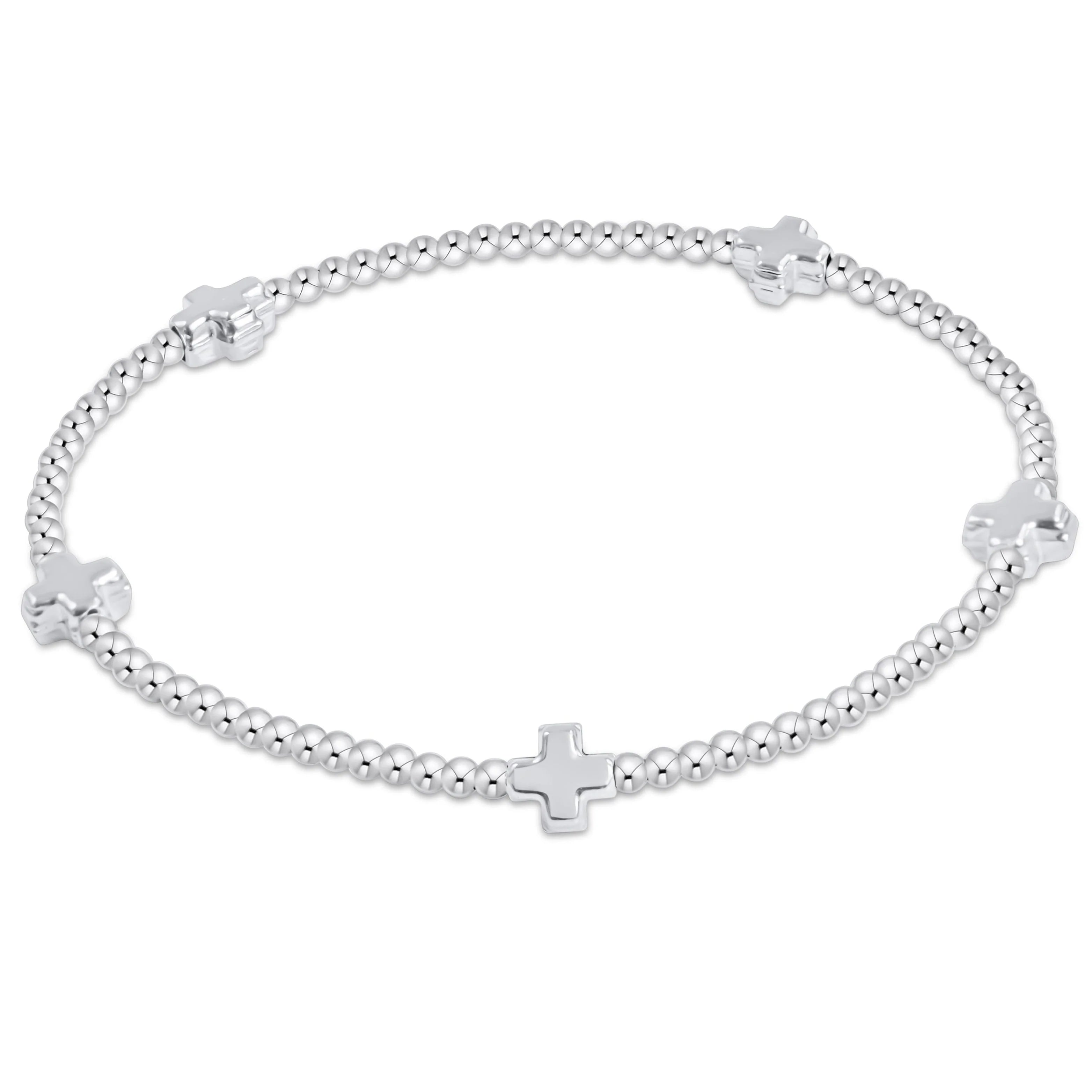 Signature Cross Small 2mm Sterling Bracelet