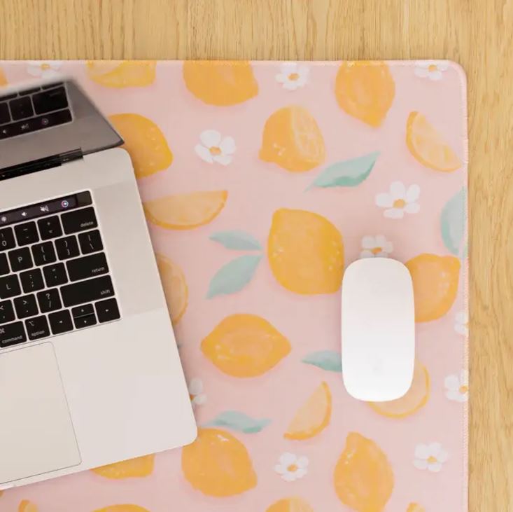 Painted Lemons Desk Pad