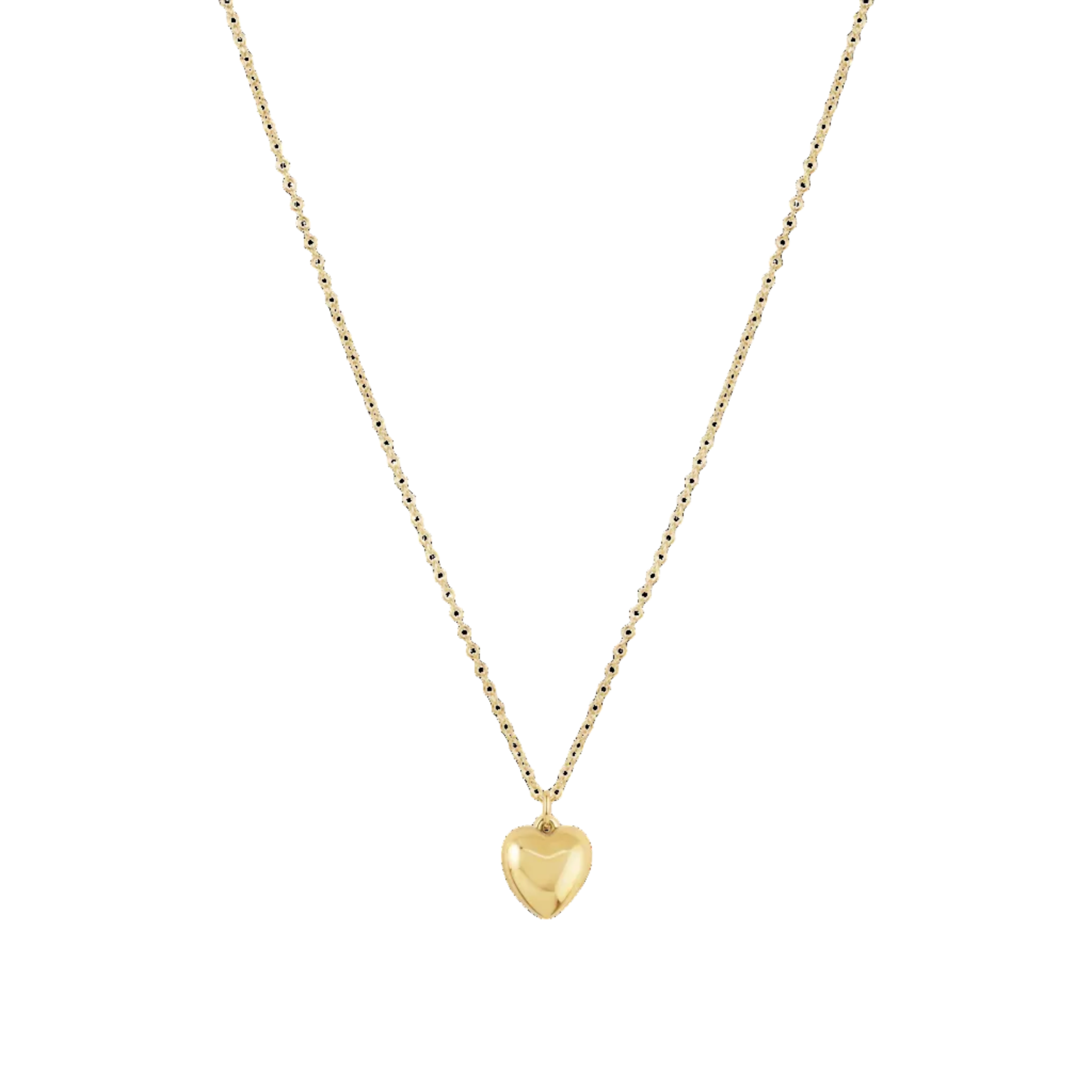 16" Necklace - Love Plush Gold Charm