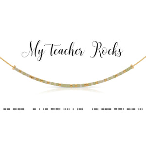 My Teacher Rocks Necklace