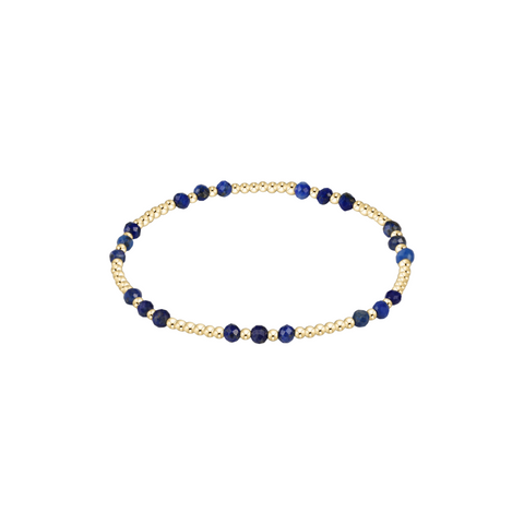 Lapis Joy Pattern Bead Bracelet