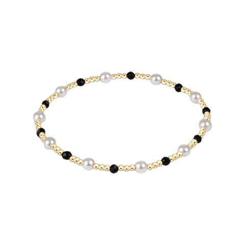 Faceted Onyx Pearl Sincerity 4mm Bead Bracelet