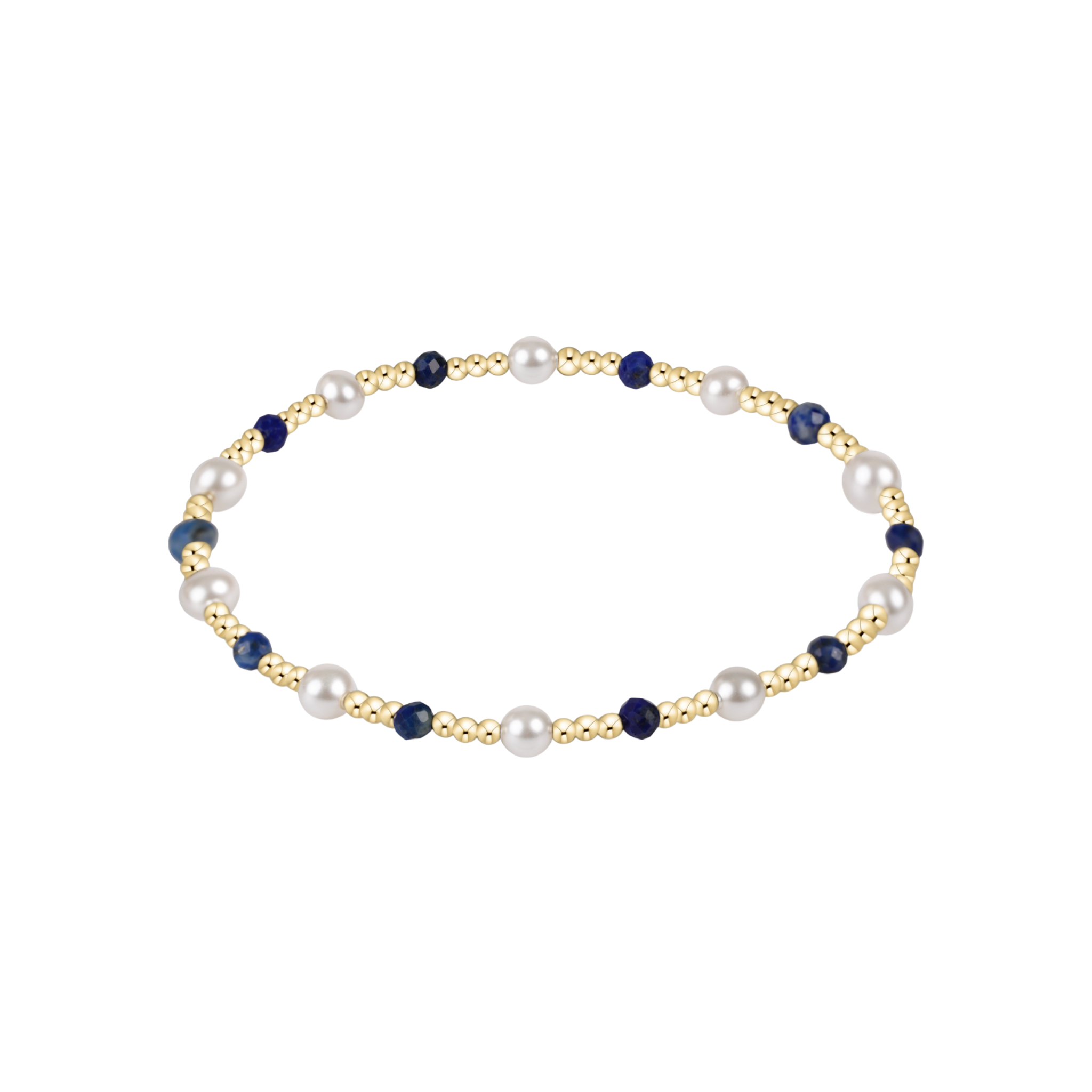 Lapis Pearl Sincerity 4mm Bead Bracelet