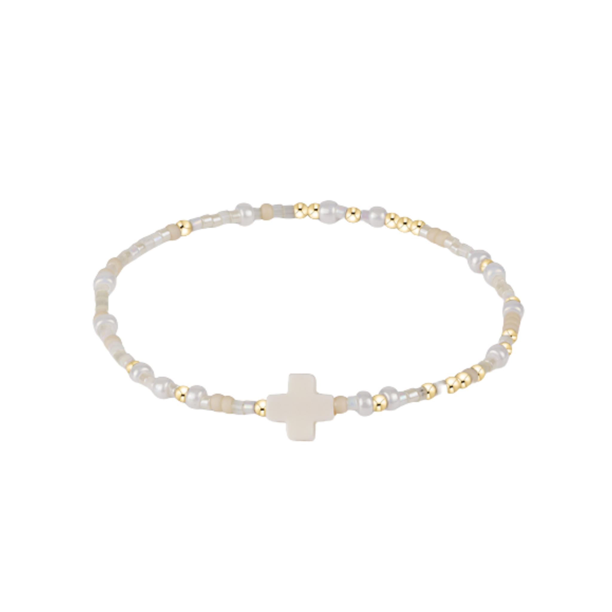 EGirl Hope Unwritten Cross Bracelet - Snow