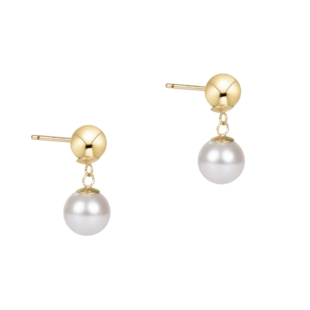 Classic 10mm Ball Drop Stud - Pearl