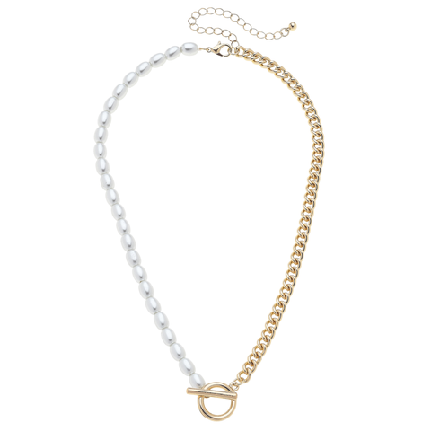Estelle Half and Half Pearl Necklace