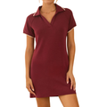 Hailey Split Neck Collar Mini Dress