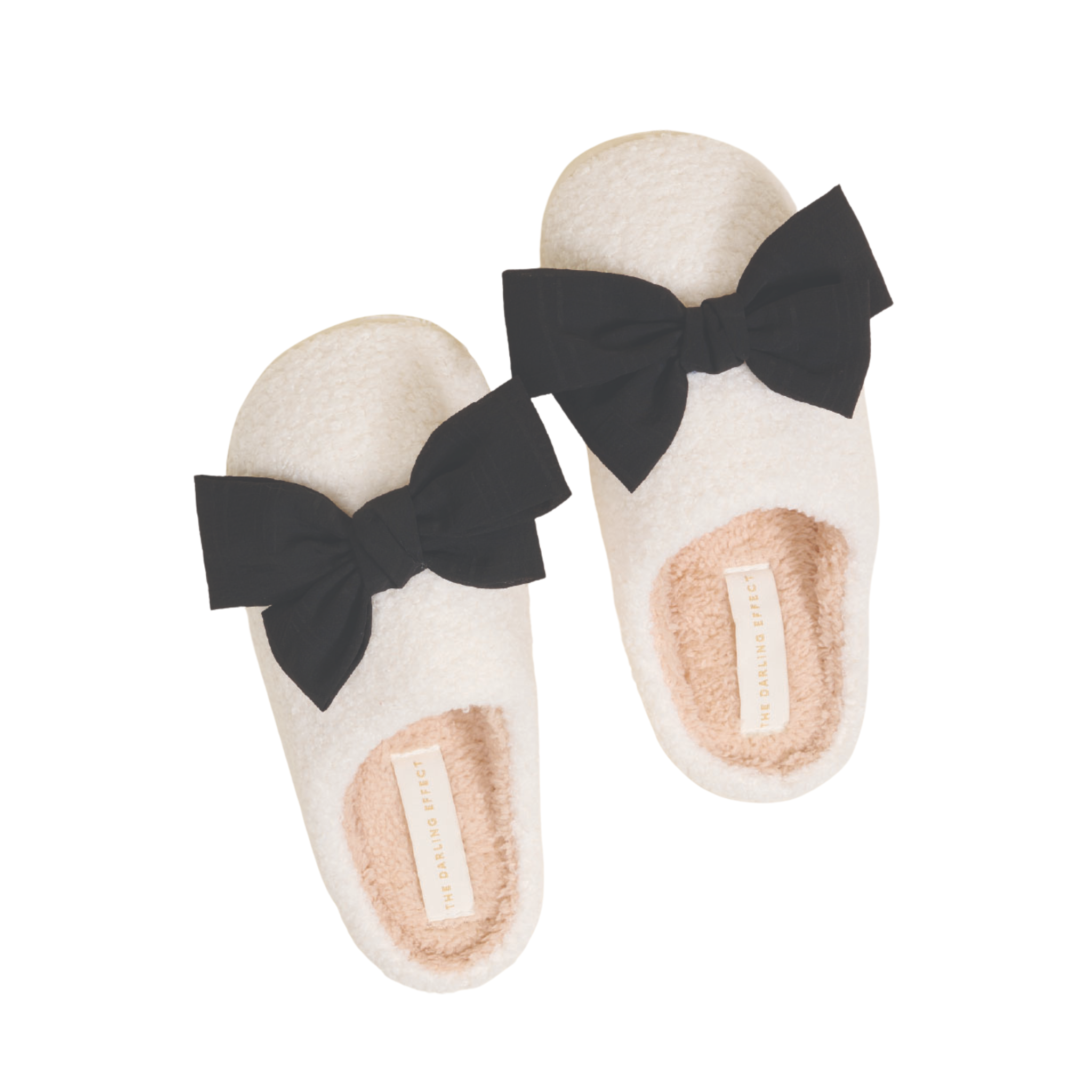 Betty Bow Fuzzy Slippers - Black