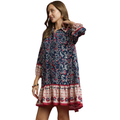 Julie Floral Long Sleeve Mini Dress