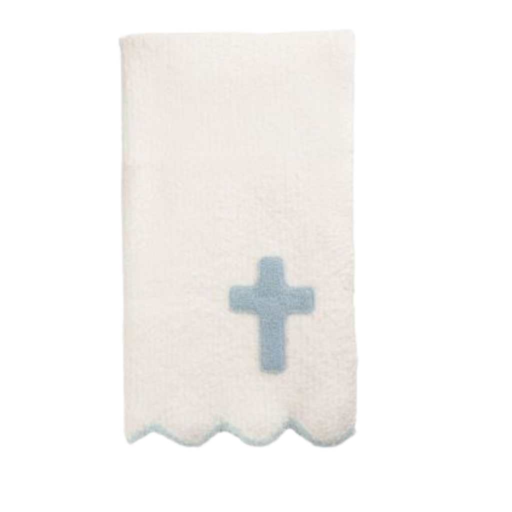 Colored Cross Chenille Blanket