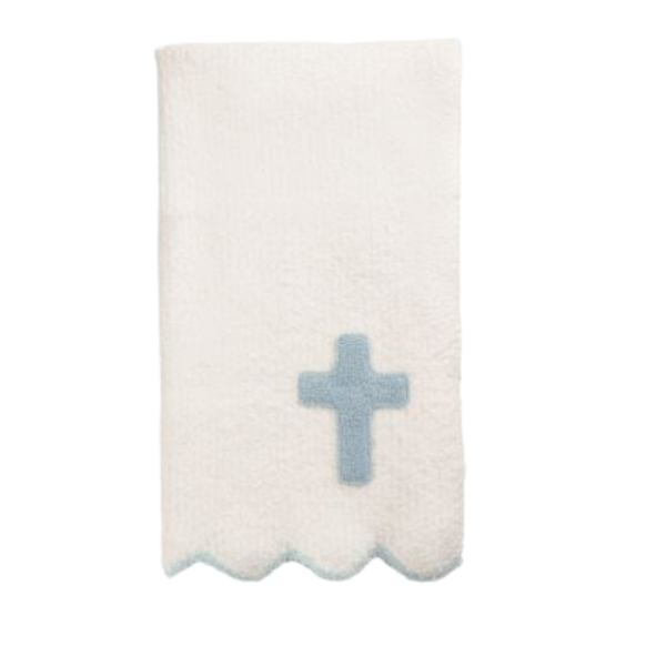 Colored Cross Chenille Blanket