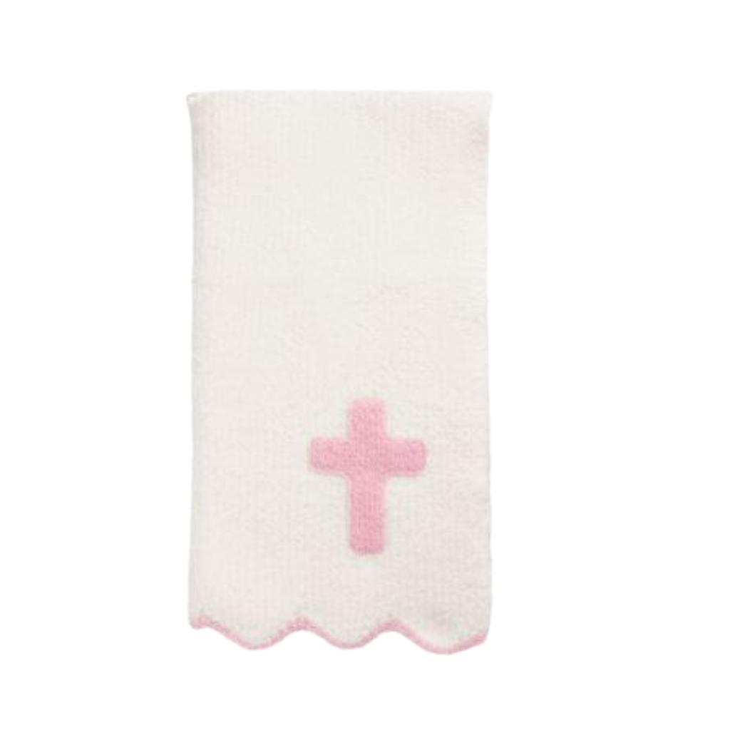Colored Cross Chenille Blanket