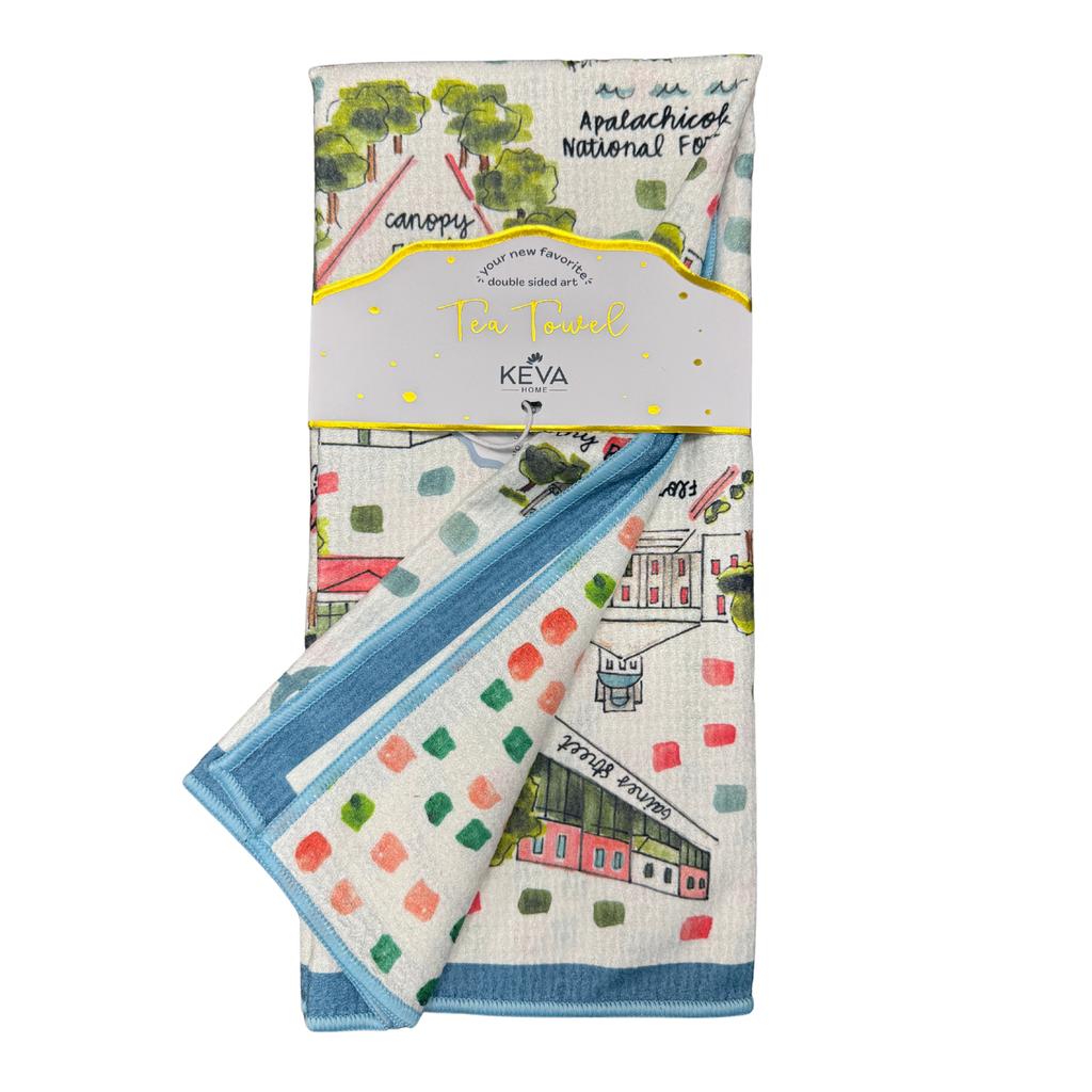 Tallahassee, FL Double Sided Tea Towel