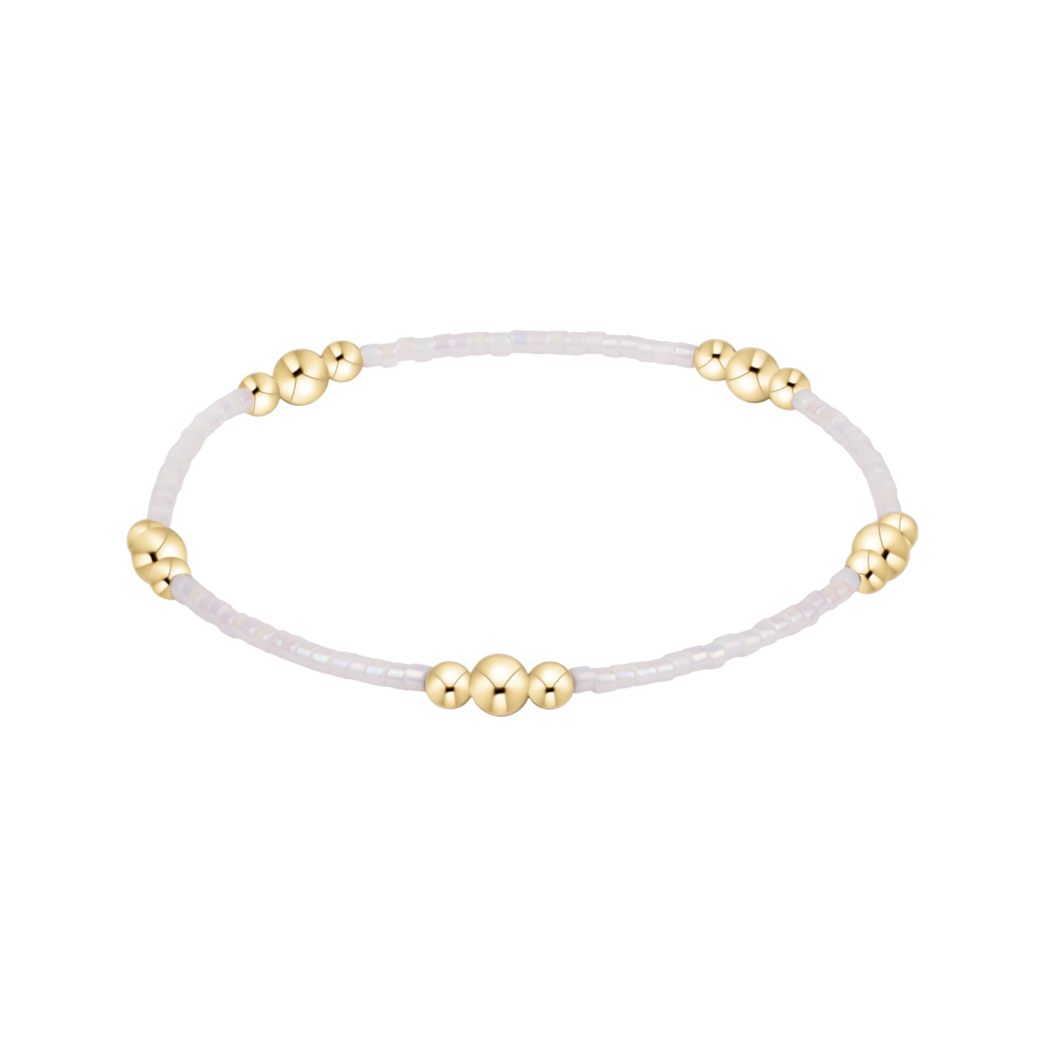Hope Purpose Gold Bracelet- Silky White