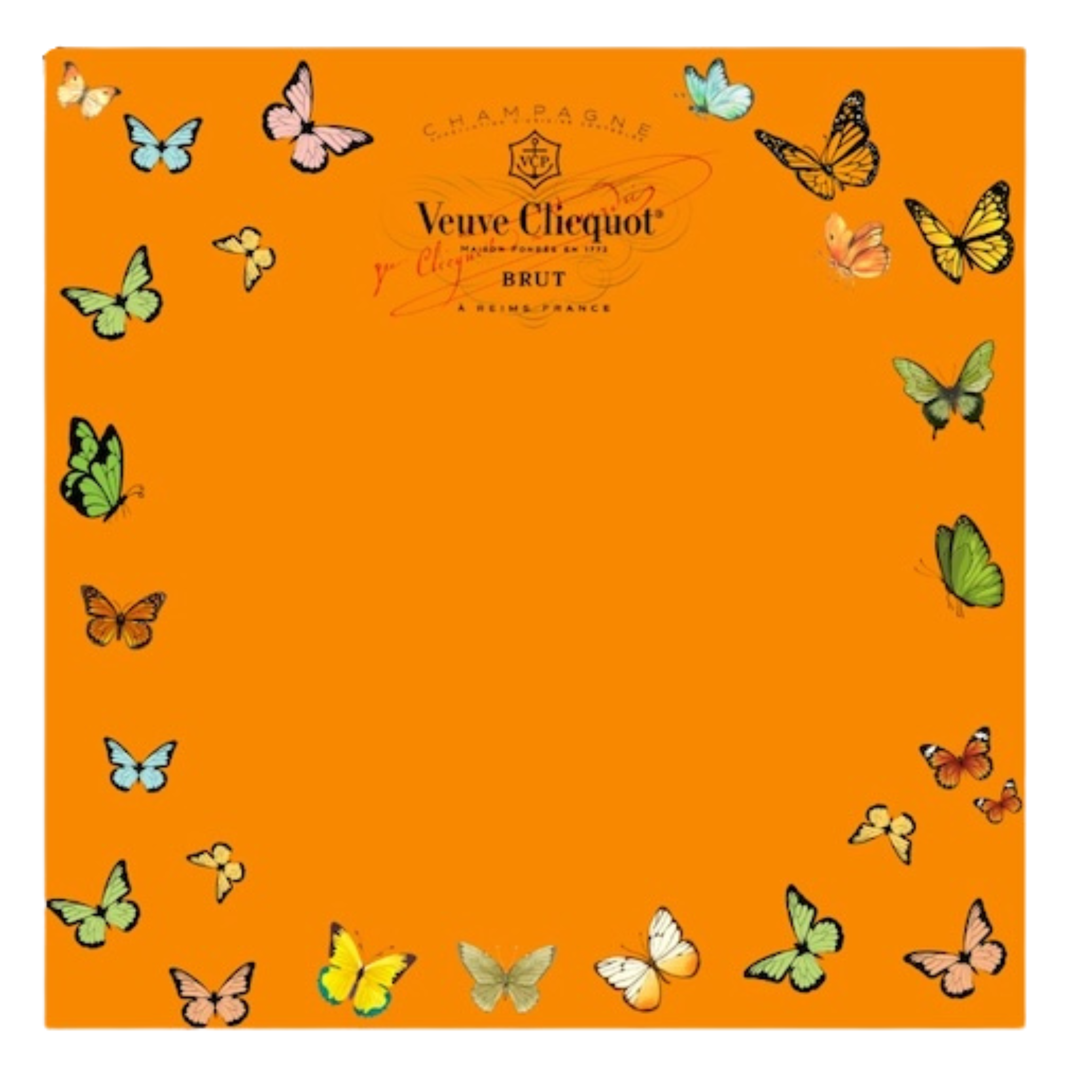Orange Butterfly Champagne Notepad