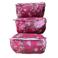 Pink Quilted Toiletry Bags