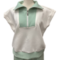 Mikayla Green Stripe Top