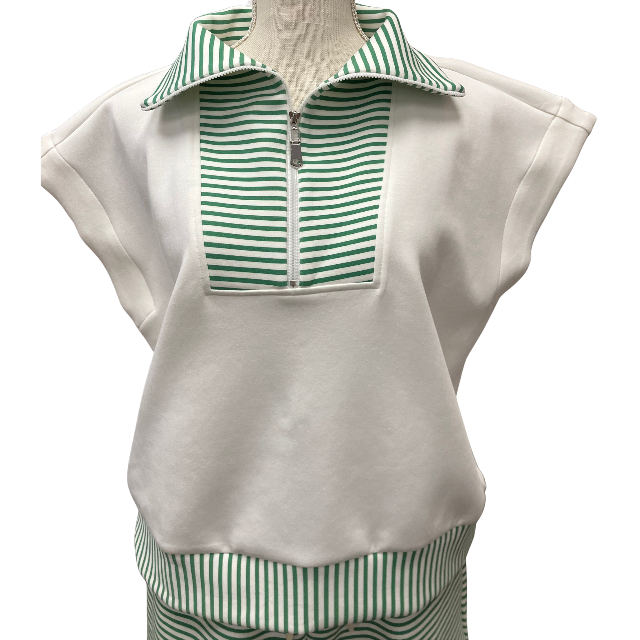 Mikayla Green Stripe Top