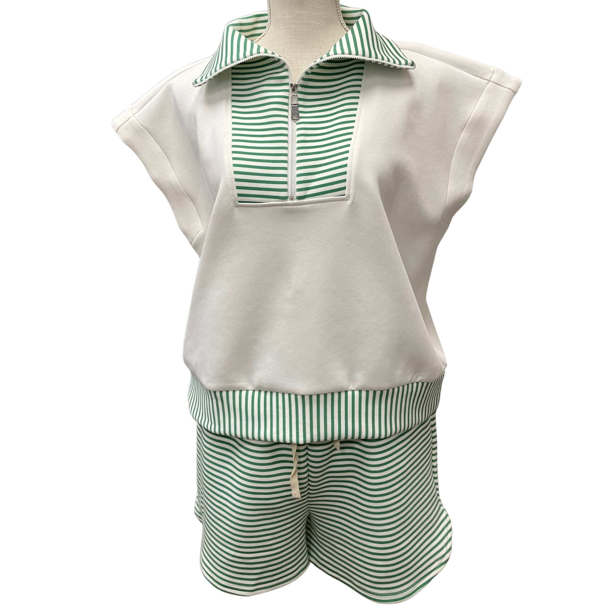 Mikayla Green Stripe Top