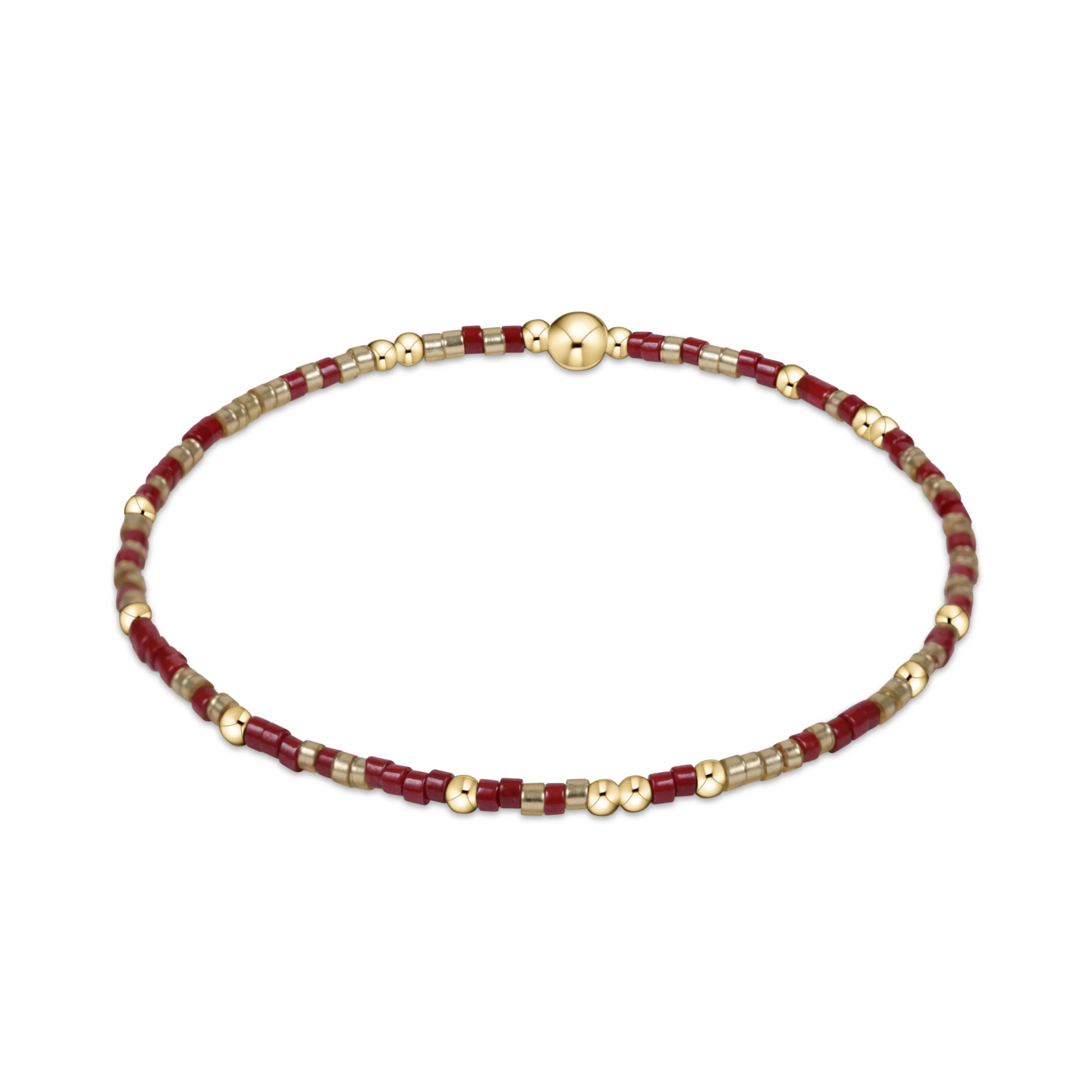 Gameday Hope Unwritten Bracelet - Gold-Luster-Wine