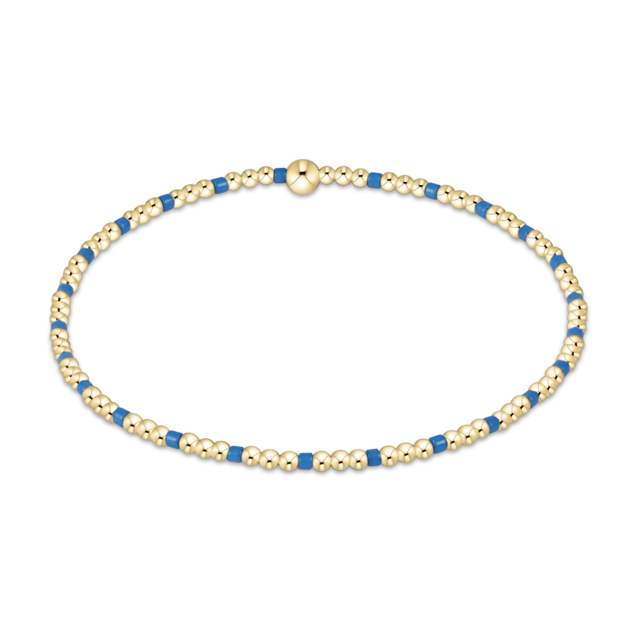 Gameday Hope Sincerity 2mm Bead Bracelet - Cobalt