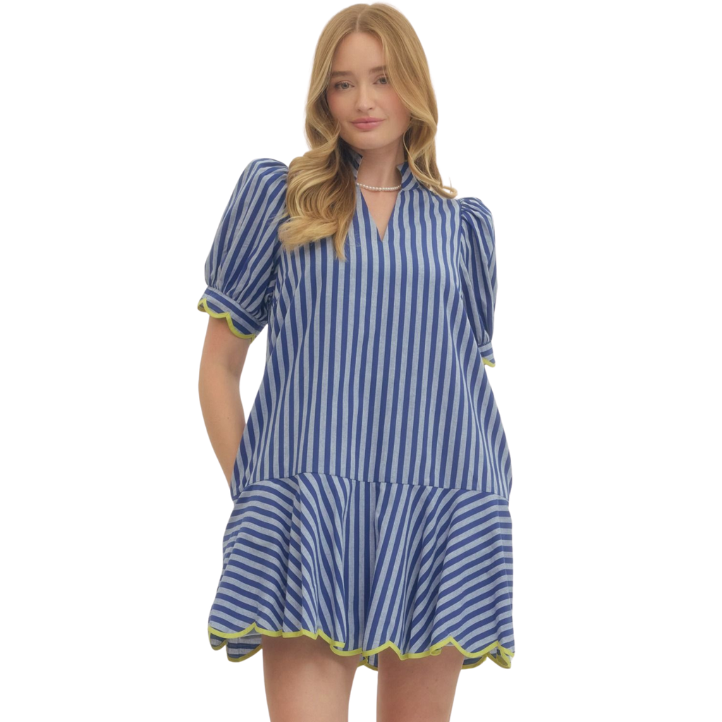Coran Navy Mini Dress