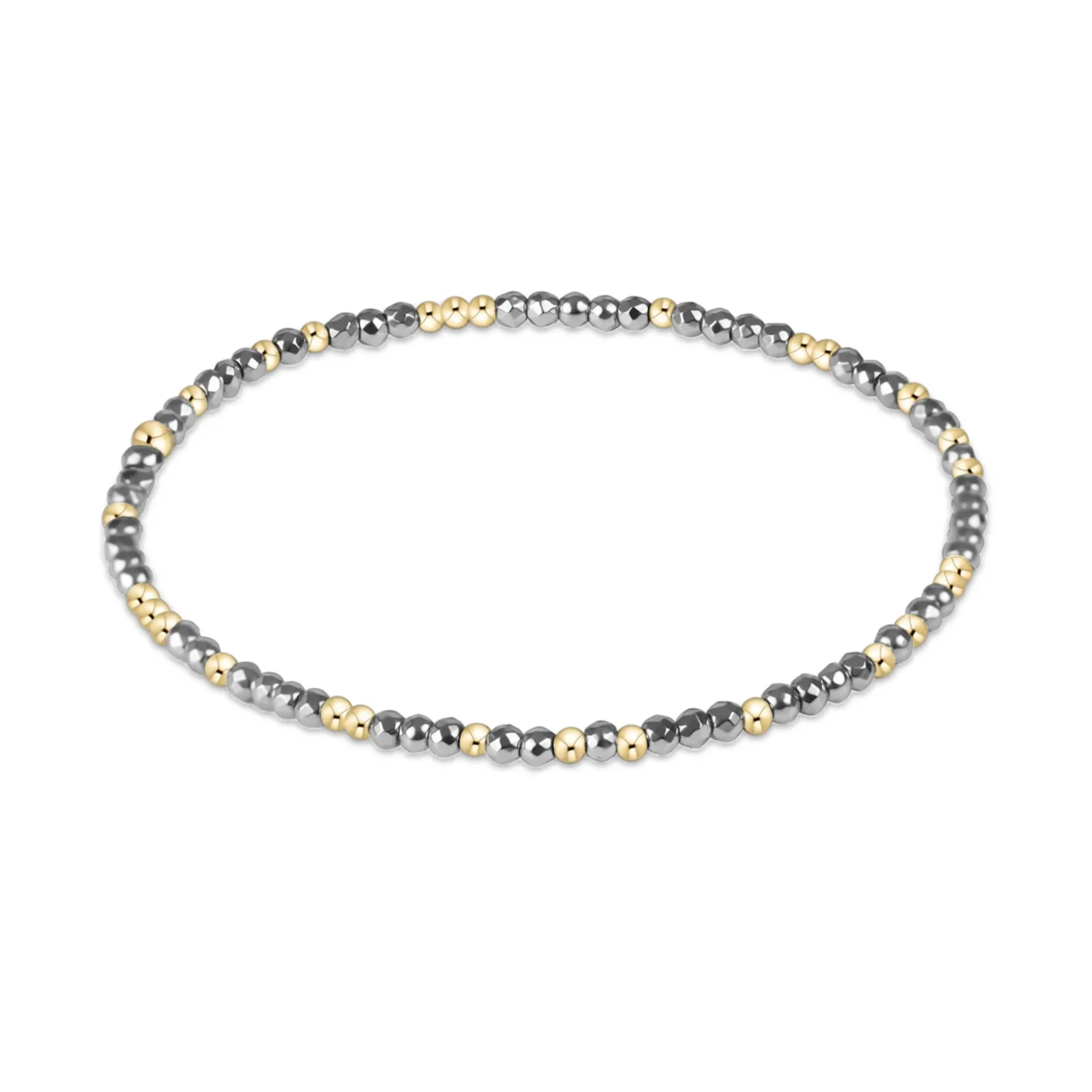 Hope Unwritten Silver Hematite 2mm Bead Bracelet