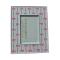 4x6 Pink Stripe Bows Frame