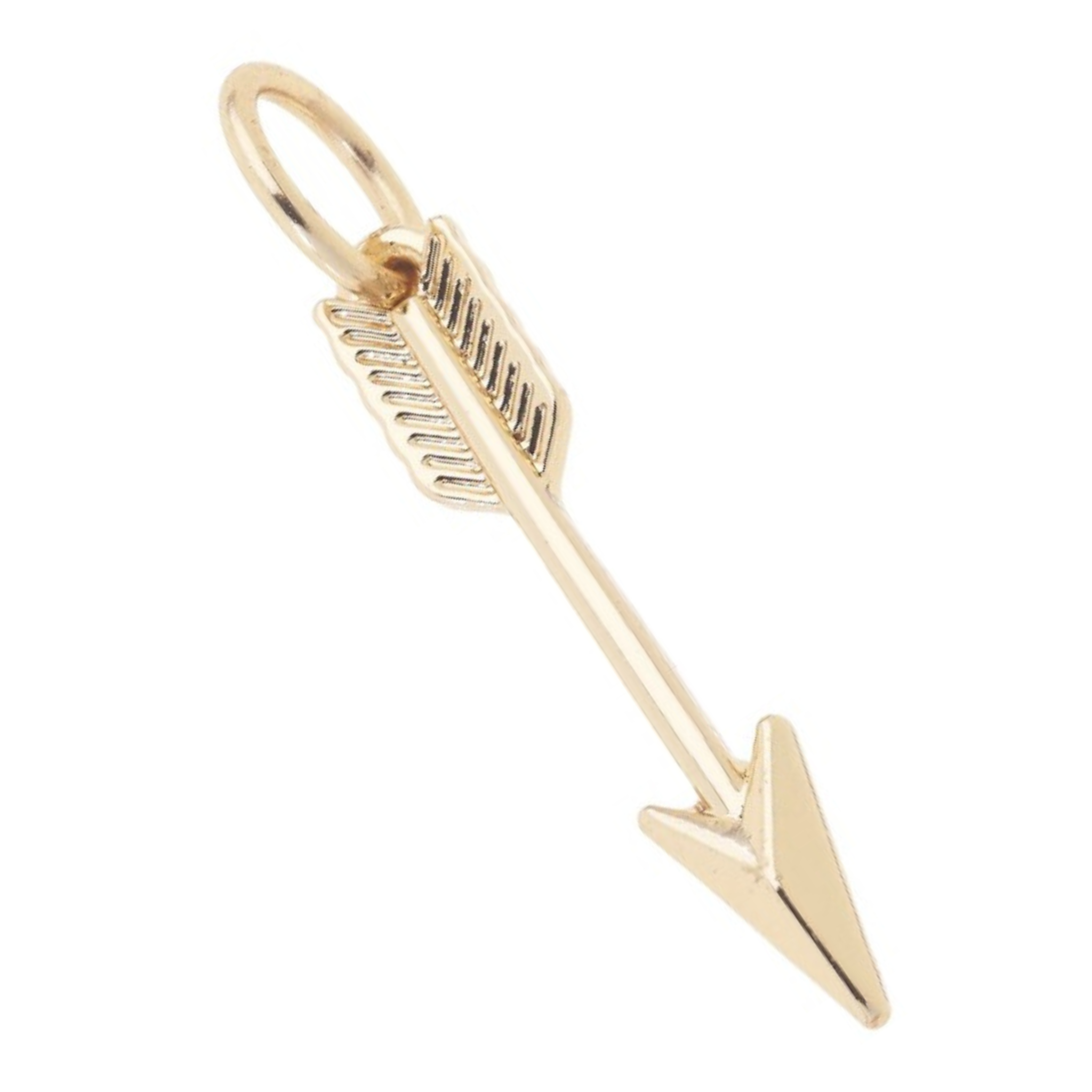 Arrow Charm in Shiny Gold