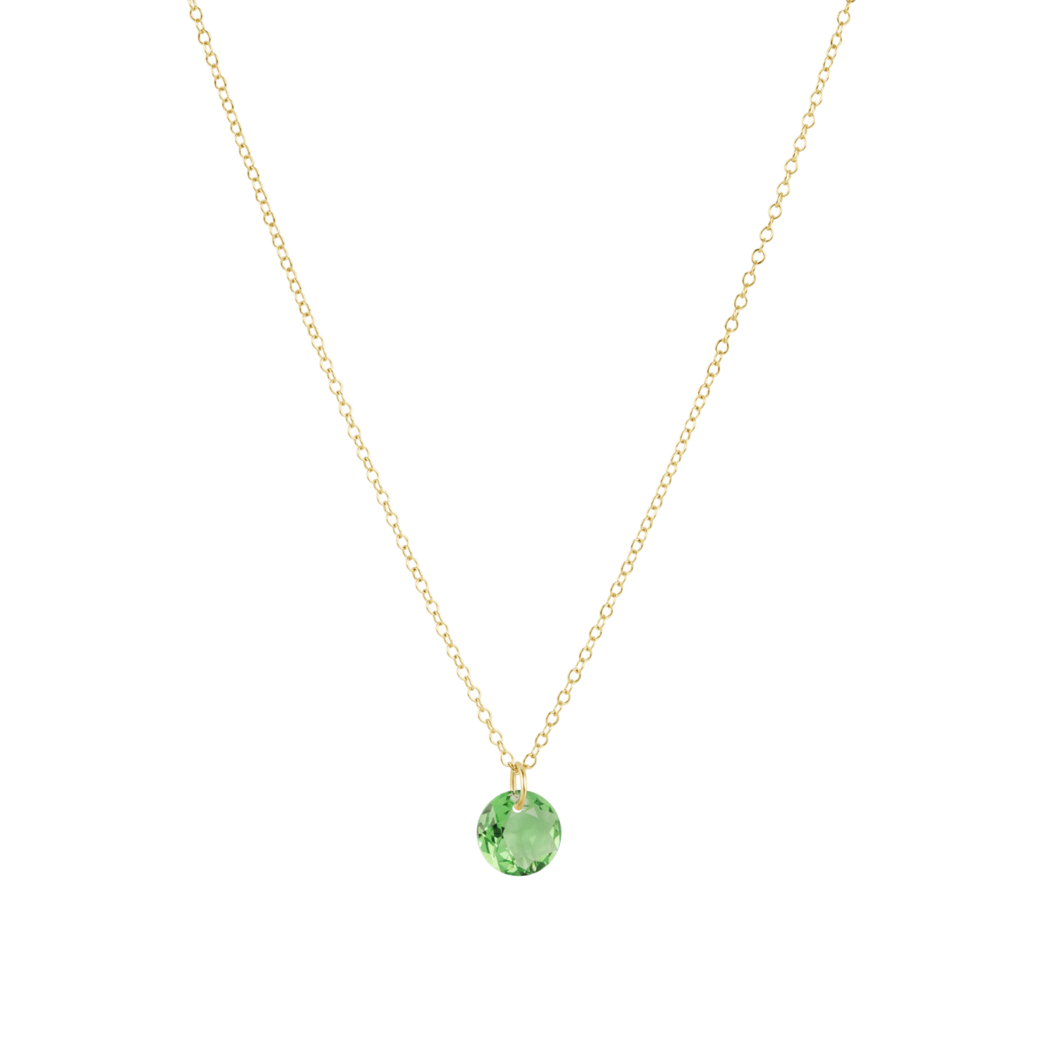 16" Necklace Gold - Reflection Small Charm - 08