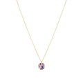 16" Necklace Gold - Reflection Small Charm - 06