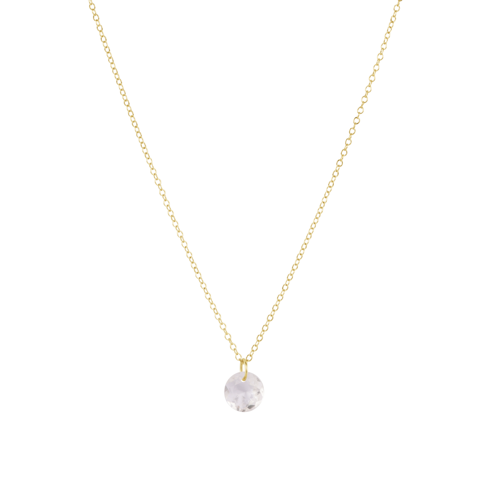 16" Necklace Gold - Reflection Small Charm - 04