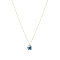 16" Necklace Gold - Reflection Small Charm - 03