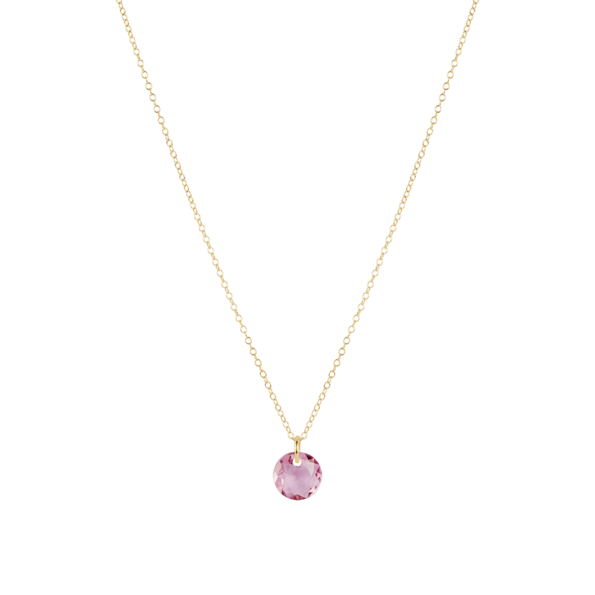 16" Necklace Gold - Reflection Small Charm - 02